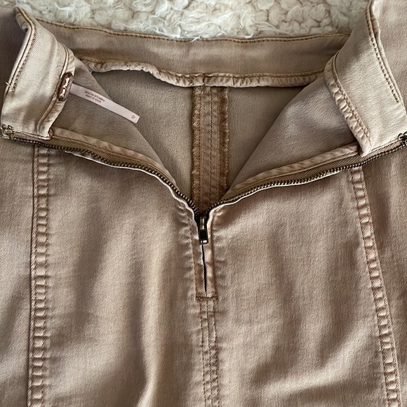 Free People Soft Denim Brown/Tan A-Line Mini Skirt - Picture 4 of 8